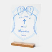 Baptême de crête de mât bleu clair Bienvenue (Angle)