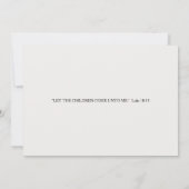 Baptême de fille catholique Invitations (Dos)