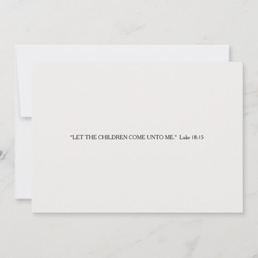 Baptême de fille catholique Invitations (Dos)