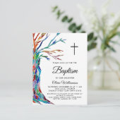 Baptême de fille élégante Christening Invitation (Debout devant)