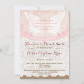 Baptême de fille et 1er Invitations d'anniversaire (Devant)