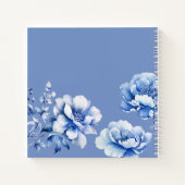 Baptême de fleurs bleues Livre d'invité (Dos)