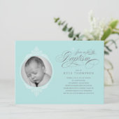 Baptême de garçon classique Invitations photo (Debout devant)