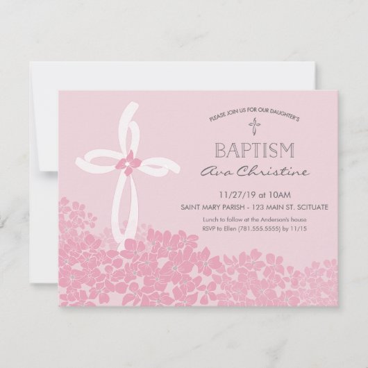 Baptême de la fille, Invitation à baptiser avec Cr (Devant)