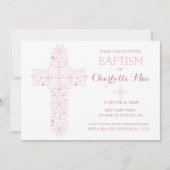 Baptême de la petite fille, carte d'invitation Chr (Devant)