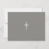 Baptême de la petite fille Invitation avec croix, (Dos)