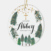 Baptême de Noël Ornement de Dieu béni (Gauche)