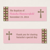 Baptême de points de mood Petite étiquette (Devant & derrière)