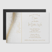 Baptême de poussière d'or classique Invitation mag (Devant / Derrière)