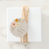 Baptême délicat bouquet étiquettes de faveur (En situation)