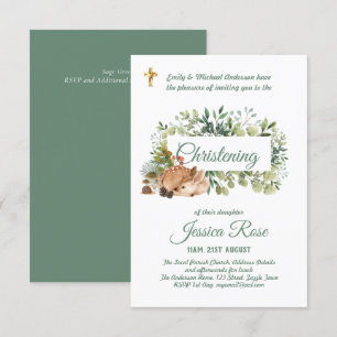 Baptême des cerfs de bois Invitations