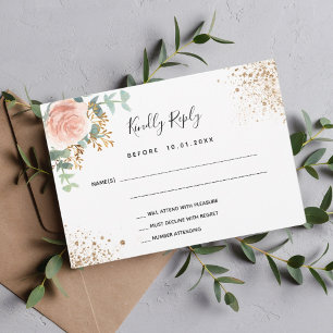 Baptême d'eucalyptus rose pâle RSVP