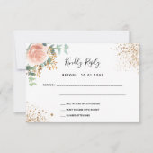 Baptême d'eucalyptus rose pâle RSVP (Devant)