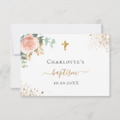 Baptême d'eucalyptus rose pâle RSVP (Dos)