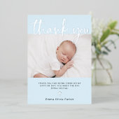 Baptême | Deux Cartes de remerciements photo Silve (Debout devant)