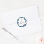 Baptême d'hiver Classic Round Sticker (Enveloppe)
