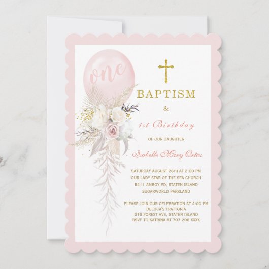 Baptême du ballon et première invitation à l'anniv (Devant)