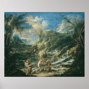 Baptême du Christ - A. Magnasco Fine Art Poster