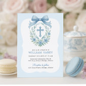 Baptême du garçon de la croupe bleue Invitation av