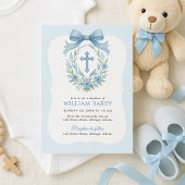 Baptême du garçon de la croupe bleue Invitation av
