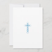 Baptême du garçon, Invitation Christening - Croix  (Dos)
