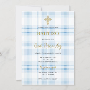 Baptême élégant Invitation espagnole