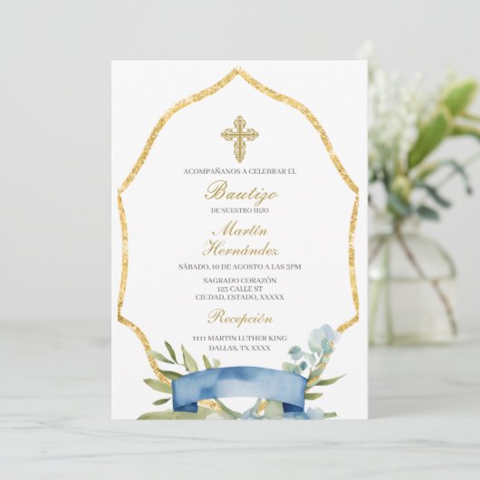 Baptême Espagne Invitation (Debout devant)