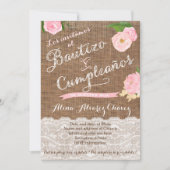 Baptême espagnol et invitations d'anniversaire pou (Devant)