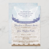 Baptême espagnol et première carte d'Invitation d' (Devant / Derrière)