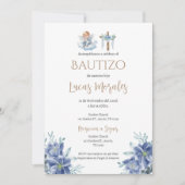 Baptême espagnol invitation garçon (Devant)