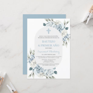 Baptême Espagnol Invitation pour bébé garçon
