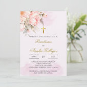 Baptême espagnol rose roux Invitation (Debout devant)