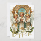 Baptême et Faire-part de naissance Angels Lilies O (Dos)