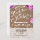 Baptême et premiers invitations d'anniversaire en  (Devant)