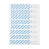 Baptême, étiquette de adresse croisé bleu de la (Feuille)