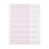 Baptême, étiquette de adresse croisé rose de la (Feuille)