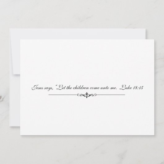 Baptême fille Fleurs roses Invitation (Dos)