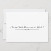 Baptême fille Fleurs roses Invitation (Dos)