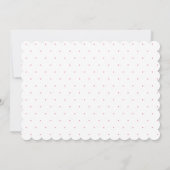 Baptême fille Fleurs roses Invitation (Dos)