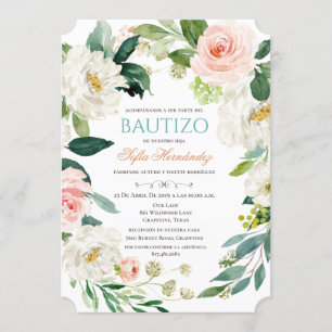 Baptême Fille Invitations De baptême Fille Baptême