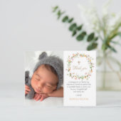 Baptême fleur sauvage Carte de remerciements fill (Debout devant)