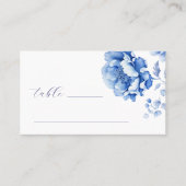 Baptême Fleurs Bleues Carte Place Plat (Devant)