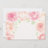Baptême floral Aquarelle Photo Invitation (Dos)