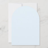 Baptême Floral Arché Invitation pour garçon (Dos)