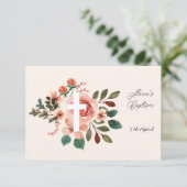 Baptême floral avec RSVP croisé plat (Debout devant)