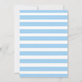 Baptême Floral Bleu Invitation (Dos)