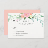 Baptême floral doux RSVP (Devant / Derrière)