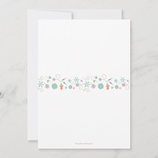 Baptême, Invitation au baptême avec croix (Dos)