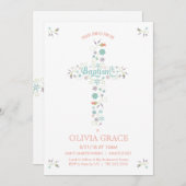 Baptême, Invitation au baptême avec croix (Devant / Derrière)