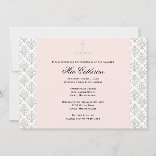 Baptême / Invitation Baptême - Personnaliser (Devant)